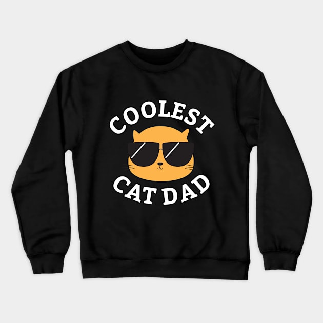 Coolest Cat Dad Crewneck Sweatshirt by cartoonbeing